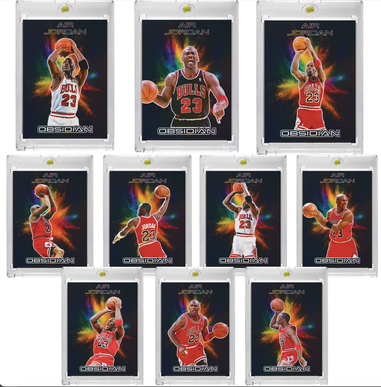 Michael Jordan Custom Color Blast Holographic SP Insert 10 Card Lot | 918 Customs Cards Michael Jordan Custom Color Blast Holographic SP Insert 10 Card Lot | 918 Customs Cards