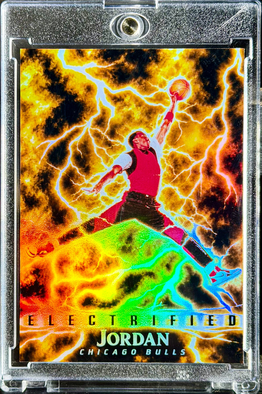 Michael Jordan Rookie Era Gold Holo Electrified Custom Card – Hand-Numbered /50 | 918 Customs