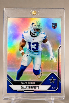 Caleb Downs Cowboys rookie holographic card alternate view by 918 Customs