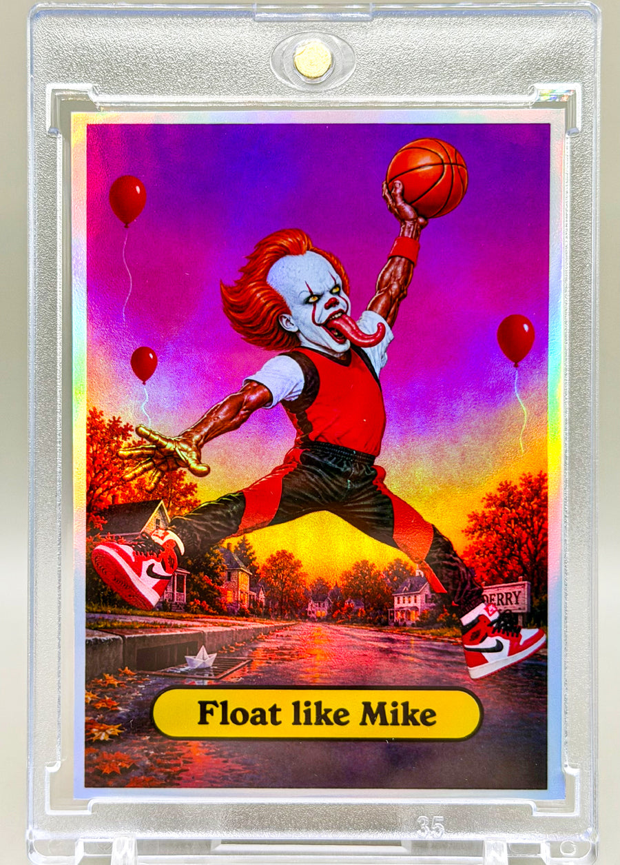 Float Like Mike Air Scares Holo Custom Card /25 – MJ Clown Horror Collectible