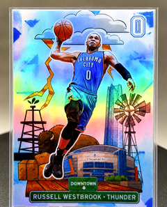Russell Westbrook OKC Downtown holographic custom trading card by 918 Customs