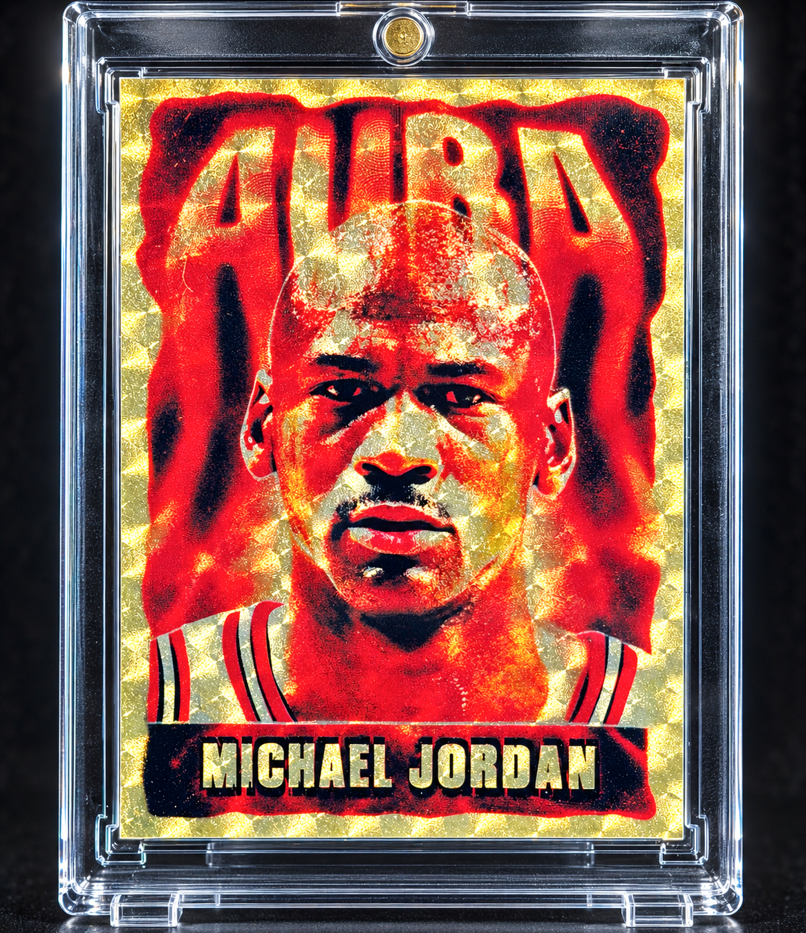 Michael Jordan Gold Vinyl Aura Custom Collectible Card | 918 Customs Exclusive