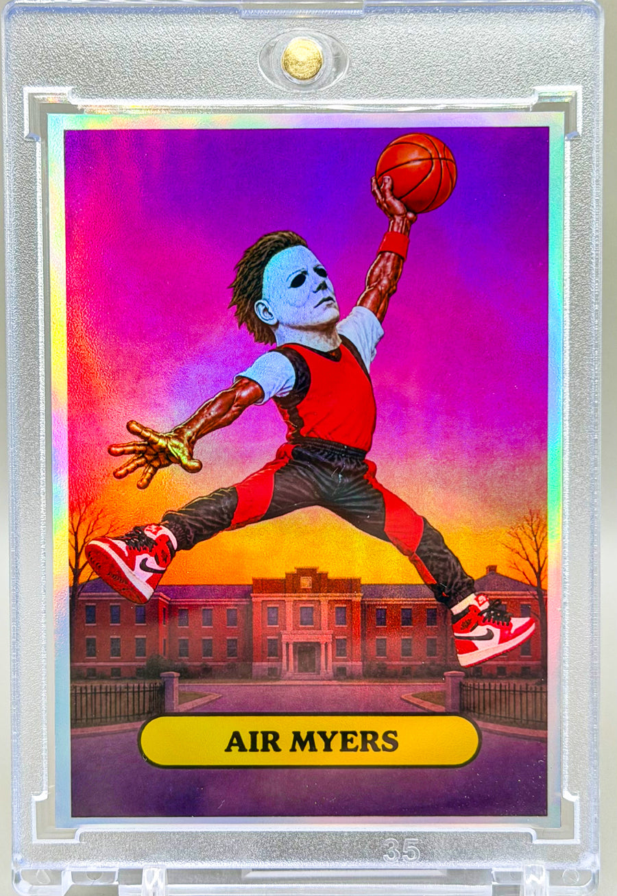 Air Myers Air Scares Holo Custom Card /25 918 Customs Halloween MJ Collectible