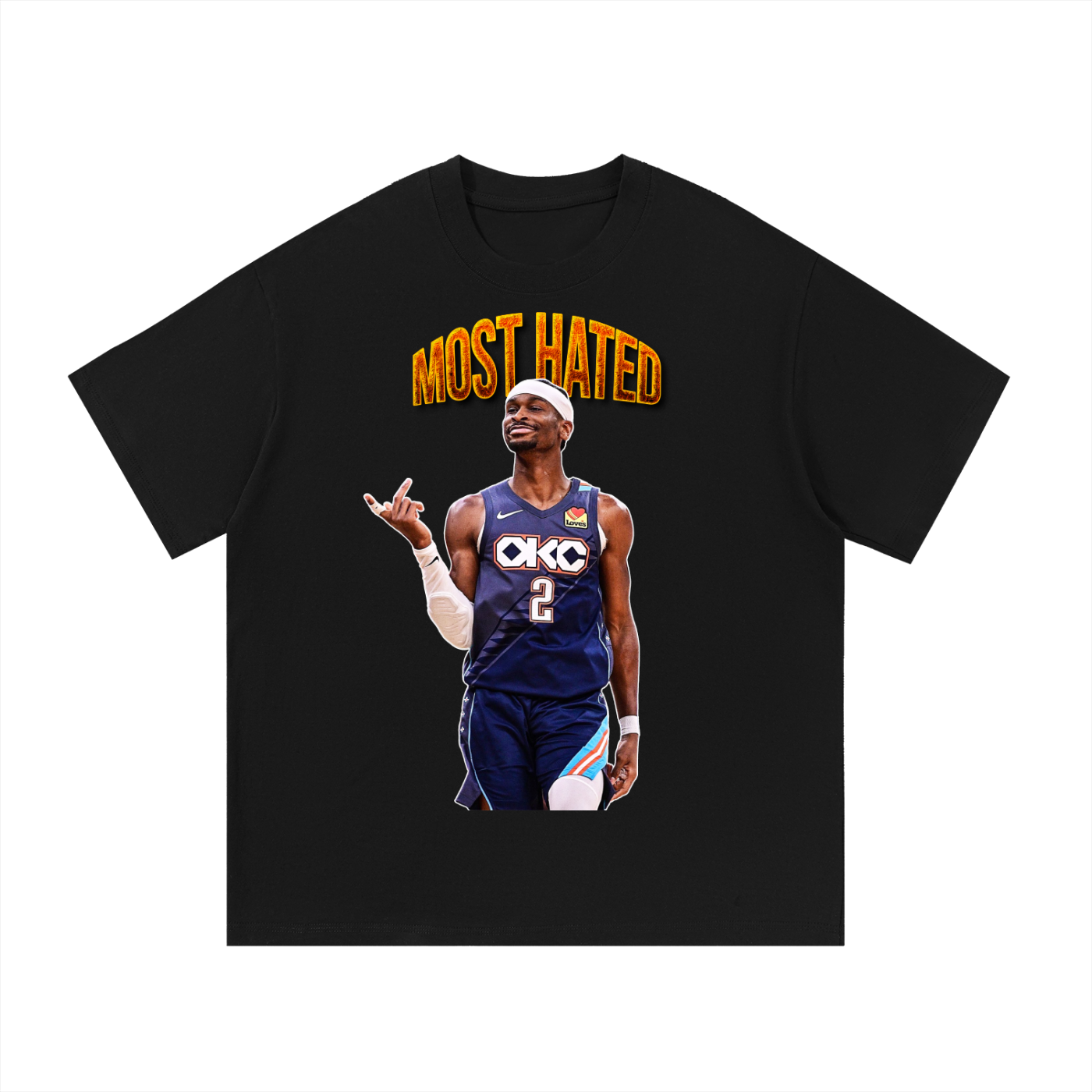 Shai Gilgeous-Alexander “MOST HATED” T-Shirt | OKC Thunder Graphic Tee | 100% Cotton Unisex Streetwear Shirt | Limited Drop