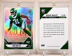 David Bailey New York Jets holographic rookie custom card /100 by 918 Customs
