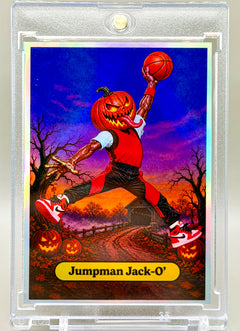 Jumpman Jack-O’ Air Scares Holo Custom Card /25 – MJ Halloween Collectible