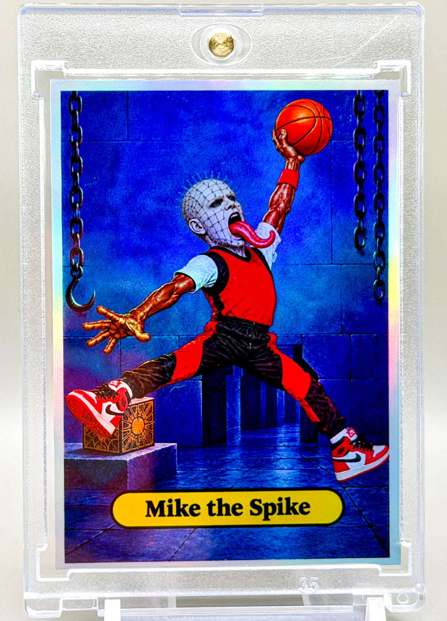 Mike the Spike Air Scares Holo Custom Card /25 918 Customs Halloween MJ Collectible