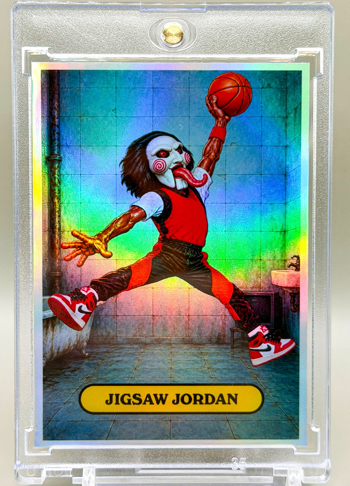 Jigsaw Jordan Air Scares Holo Custom Card /25 – MJ Horror Collectible