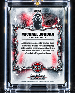 Michael Jordan Gold Vinyl Aura Custom Collectible Card | 918 Customs Exclusive