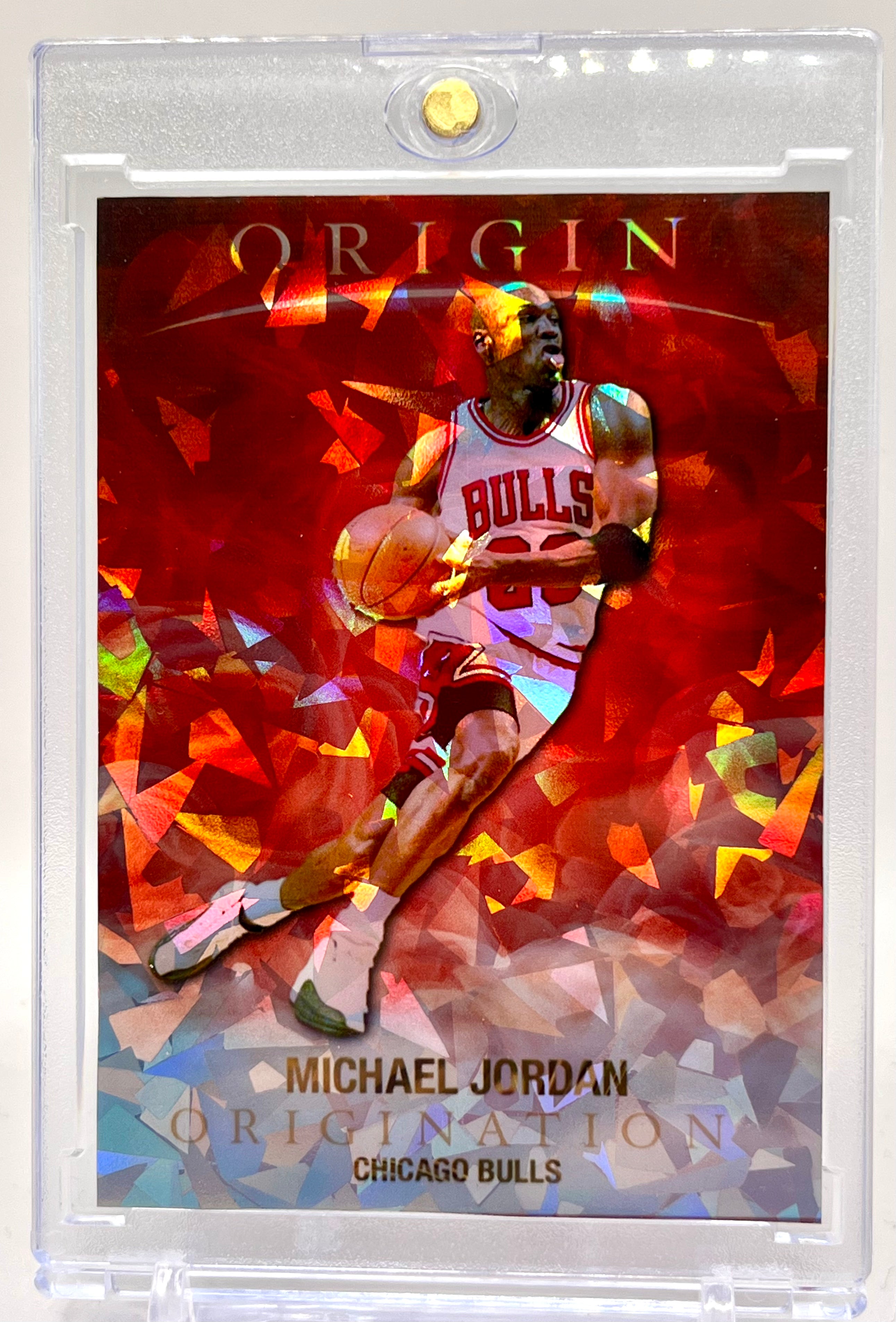 Michael Jordan Origins Custom Cracked Ice Holographic 5 Card Lot | Chicago Bulls Basketball Collectible Cards