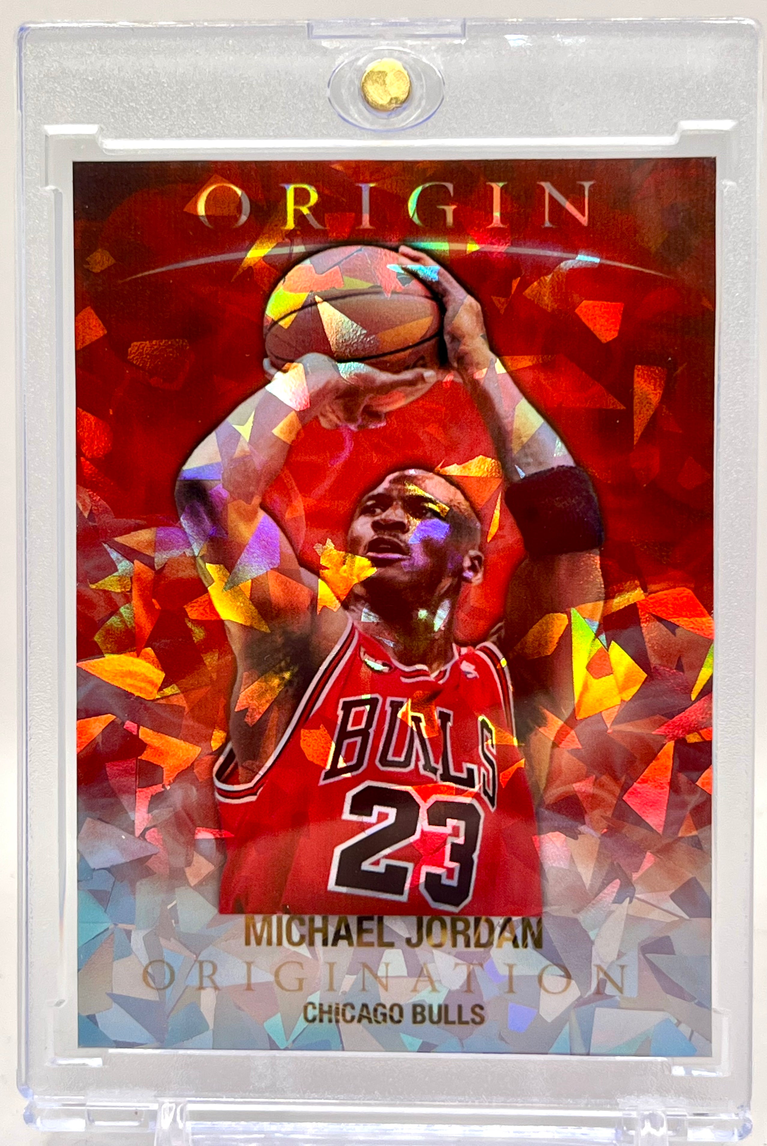 Michael Jordan Origins Custom Cracked Ice Holographic 5 Card Lot | Chicago Bulls Basketball Collectible Cards