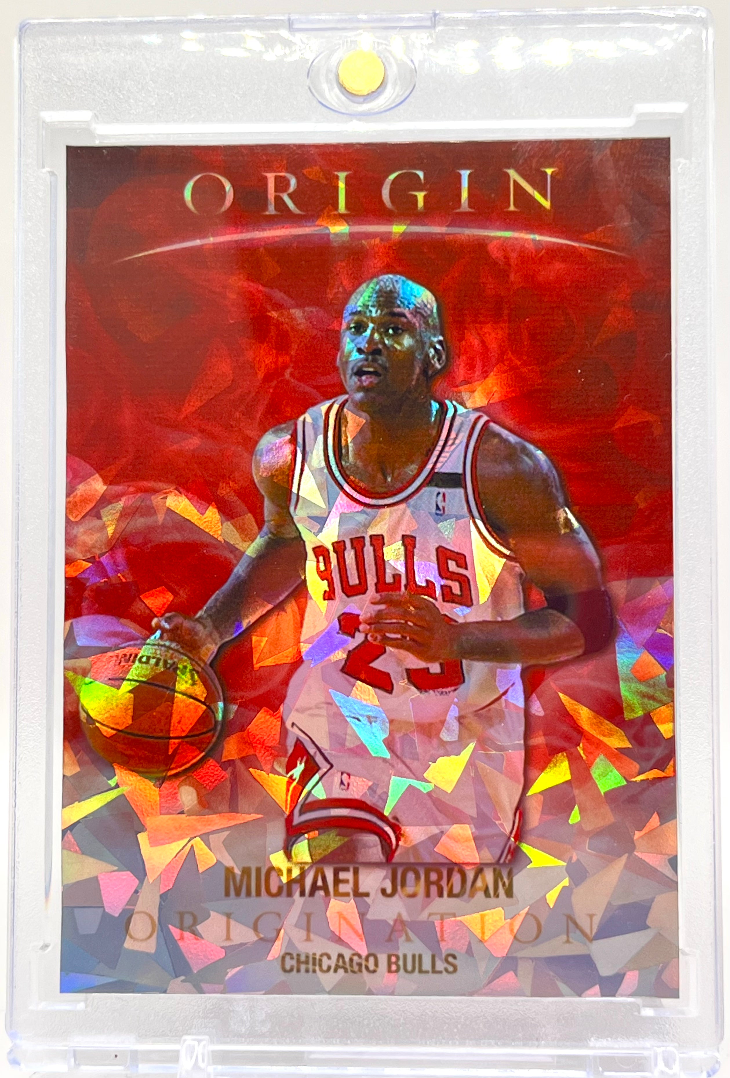 Michael Jordan Origins Custom Cracked Ice Holographic 5 Card Lot | Chicago Bulls Basketball Collectible Cards