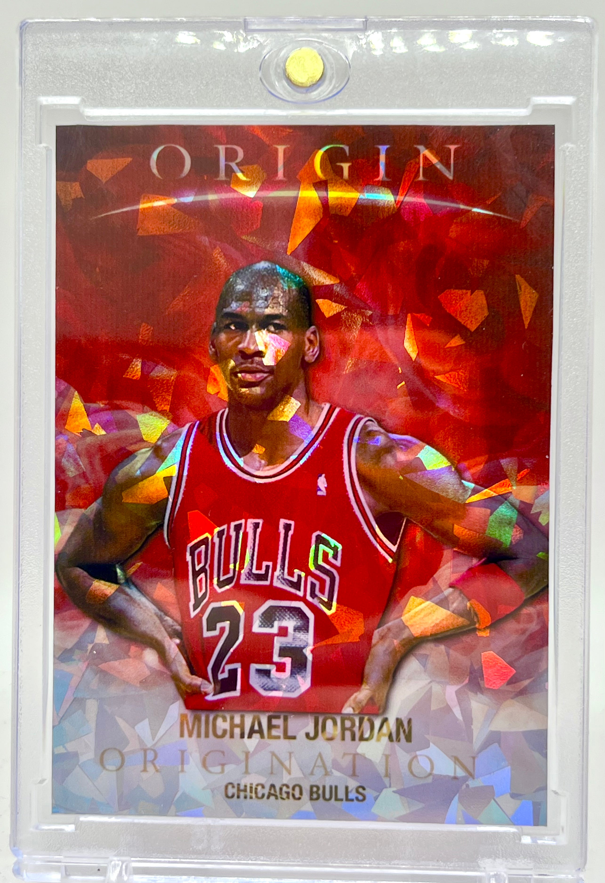 Michael Jordan Origins Custom Cracked Ice Holographic 5 Card Lot | Chicago Bulls Basketball Collectible Cards