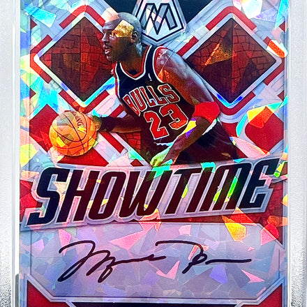 Michael Jordan SP "Showtime" Custom Cracked Ice Holographic Facsimile Auto Limited Edition Novelty Card