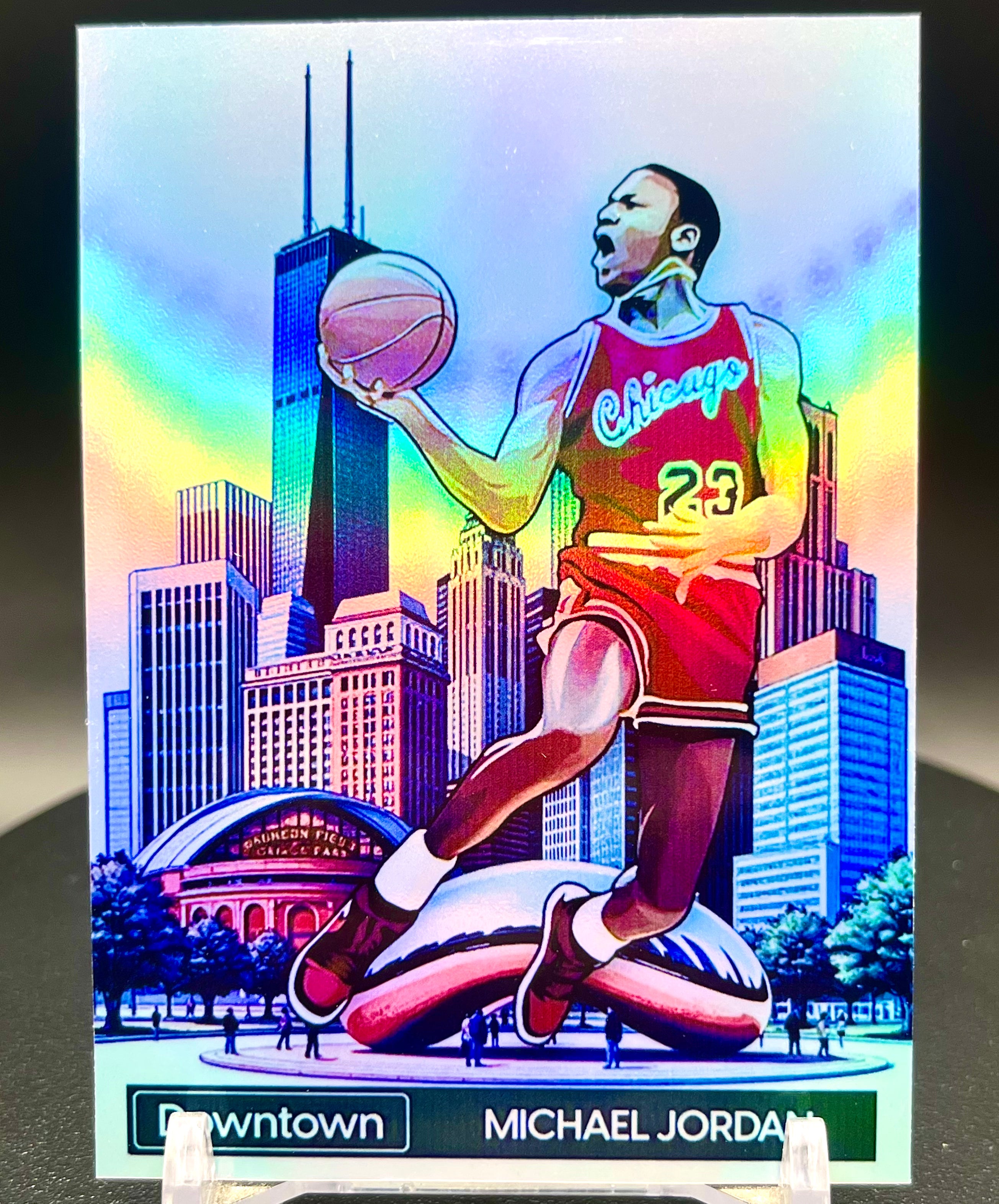 Michael Jordan Downtown Custom Card – Holographic Short Print | 918 Customs Exclusive NBA Trading Card