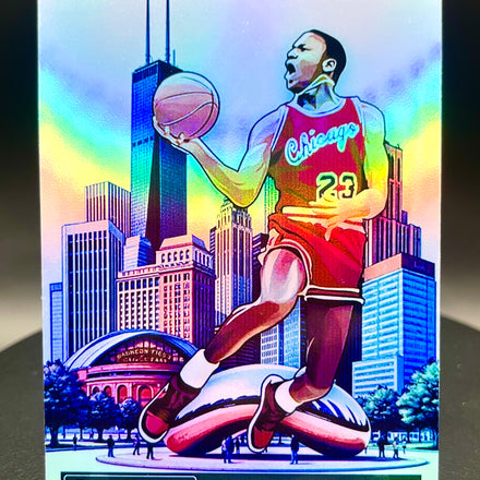 Michael Jordan Downtown Custom Card – Holographic Short Print | 918 Customs Exclusive NBA Trading Card