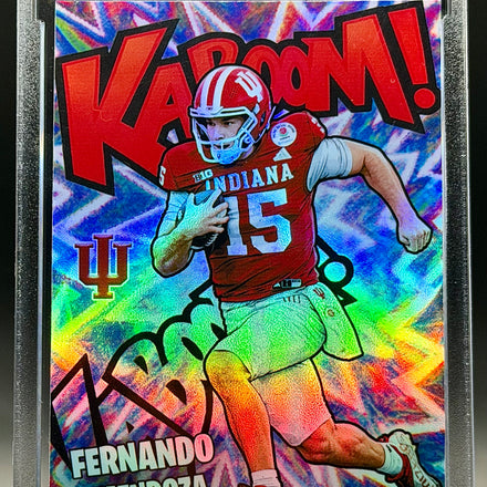 Fernando Mendoza SP Kaboom Custom Holographic 2 Card Lot | Indiana Hoosiers Football Collectible Cards