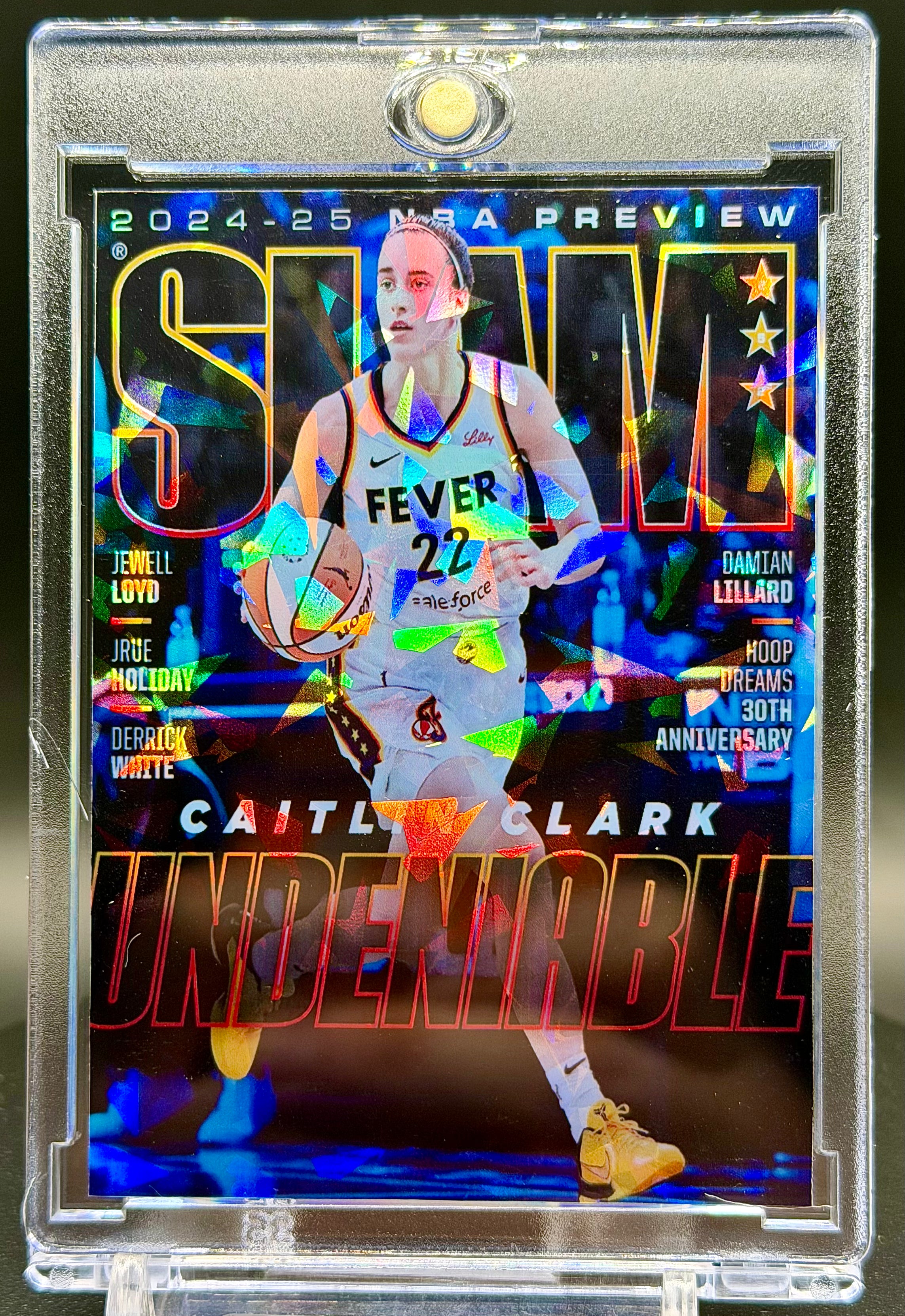 Caitlin Clark SLAM Cover Cracked Ice Holographic SP – Custom Basketball Trading Card | 918 Customs