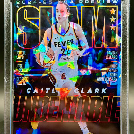 Caitlin Clark SLAM Cover Cracked Ice Holographic SP – Custom Basketball Trading Card | 918 Customs
