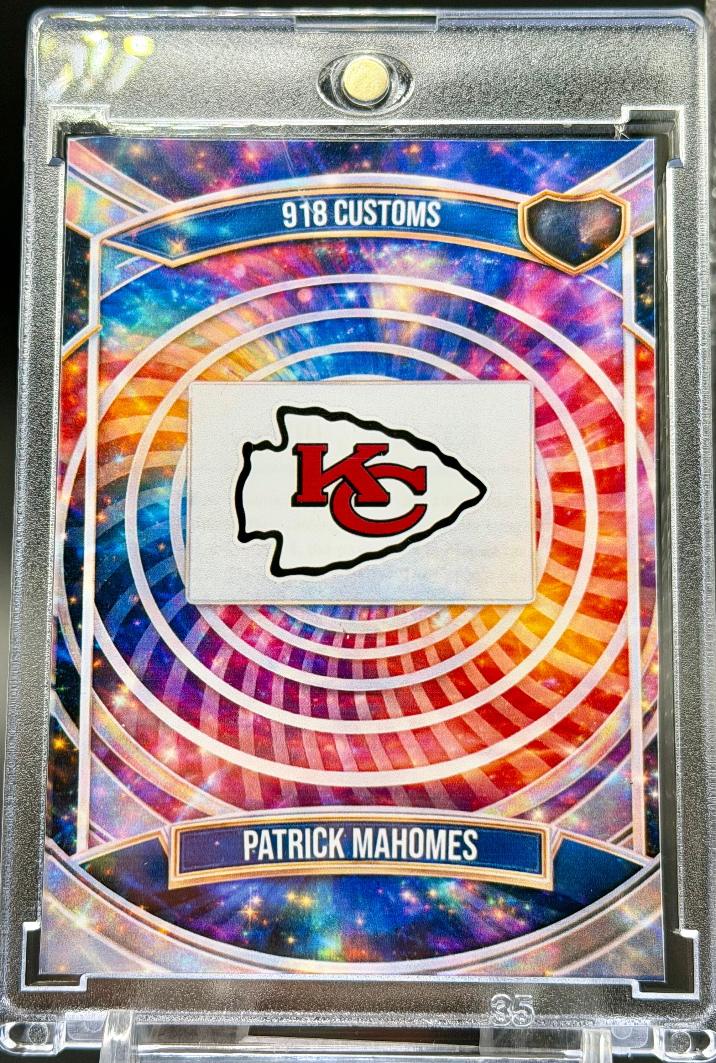 Patrick Mahomes Color Wheel Holographic SP Custom Trading Card – Kansas City Chiefs – Premium Holo Insert | 918 Customs