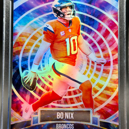 Bo Nix Color Wheel Holographic SP – Denver Broncos Custom Football Trading Card | 918 Customs
