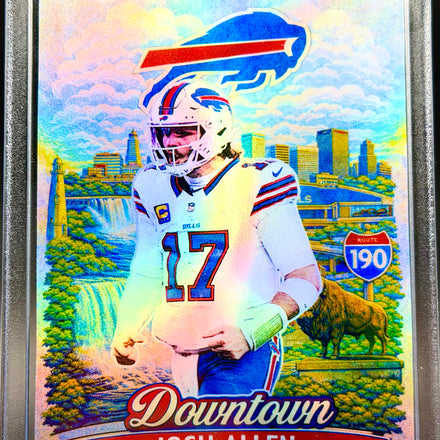 Josh Allen Downtown Holographic SP – Buffalo Bills Custom Football Trading Card | 918 Customs
