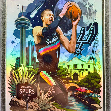 Victor Wembanyama Downtown SP Holographic Custom Card | Spurs Collector Cards | Limited Edition 918 Customs Wemby