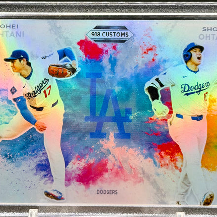 Shohei Ohtani Dual Color Blast Holographic SP Custom Card – Premium Holo Insert – Los Angeles Dodgers Superstar – 918 Customs Limited Edition Collectible