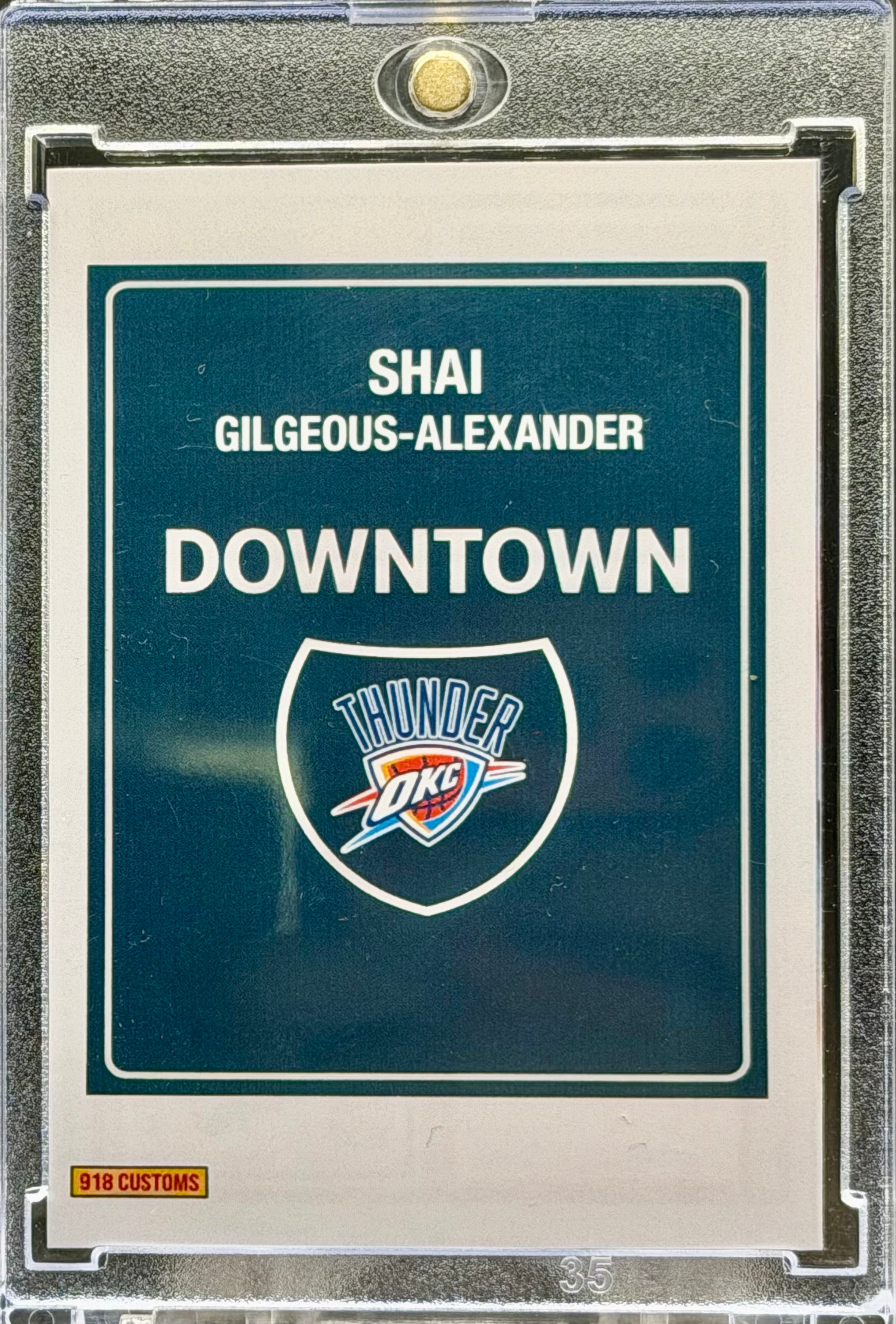 Shai Gilgeous-Alexander Downtown Holographic SP Custom Card – OKC Thunder Superstar Insert – 918 Customs Limited Edition Collectible