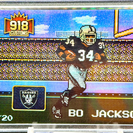 Bo Jackson 8-Bit Holographic SP Card – Dual Sport Legend Retro Pixel Art – 1/20 Limited Edition – 918 Customs Premium Collectible