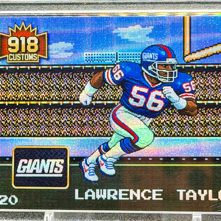 Lawrence Taylor 8-Bit Holographic SP Card – New York Giants Retro Pixel Art – 1/20 Limited Edition – 918 Customs Premium Collectible