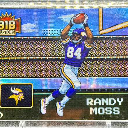 Randy Moss 8-Bit Holographic SP Card – Minnesota Vikings Retro Pixel Art – 1/20 Limited Edition – 918 Customs Premium Collectible