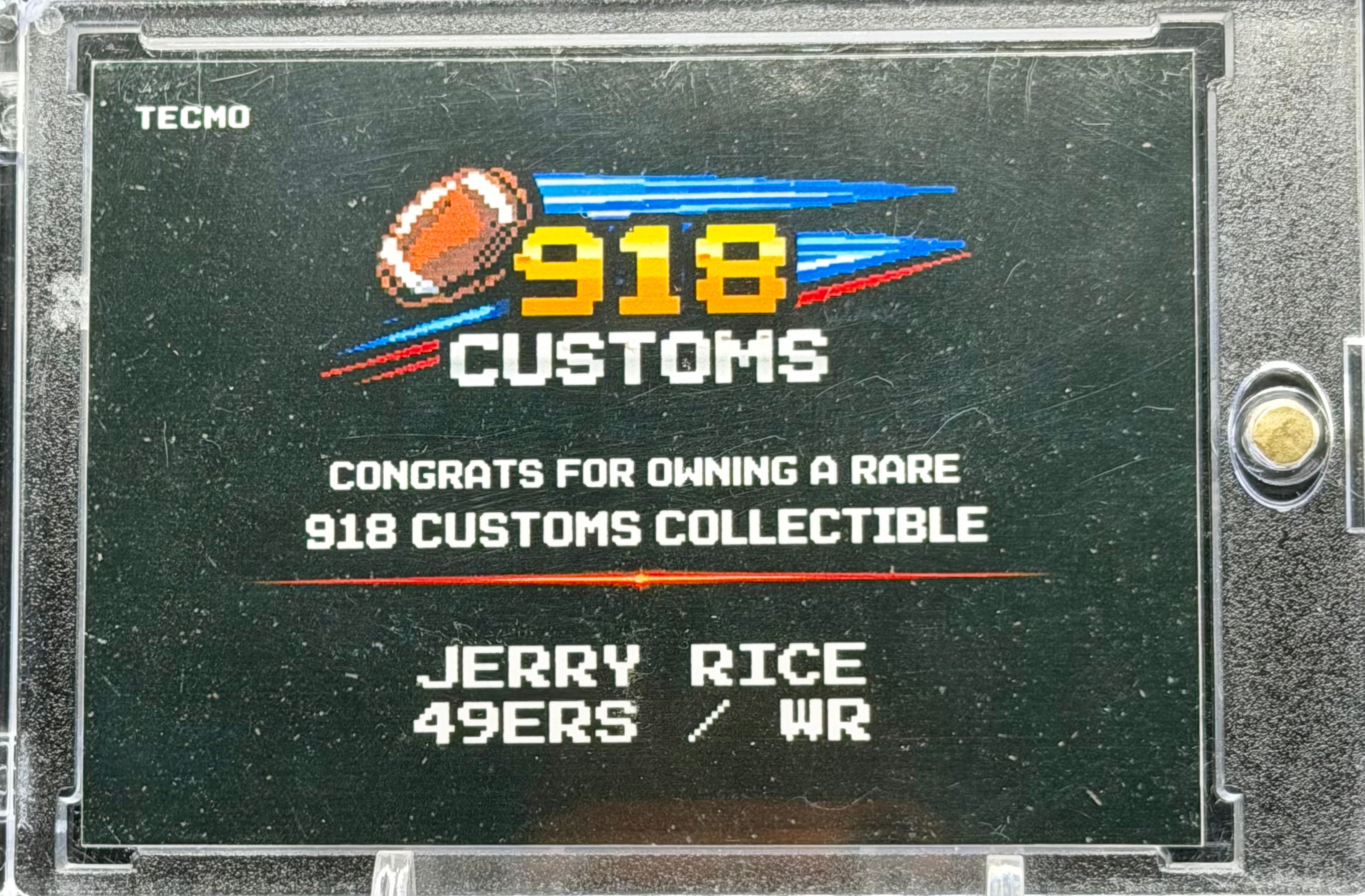 Jerry Rice 8-Bit Holographic SP Card – San Francisco 49ers Retro Pixel Art – 1/20 Limited Edition – 918 Customs Premium Collectible