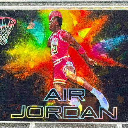 Michael Jordan Horizontal Color Blast Cracked Ice Holographic SP Card – Free Throw Line Dunk – Chicago Bulls Limited Edition – 918 Customs Premium Collectible