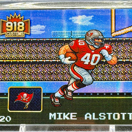 Mike Alstott 8-Bit Holographic SP Card – Tampa Bay Buccaneers Retro Pixel Art – 1/20 Limited Edition – 918 Customs Premium Collectible