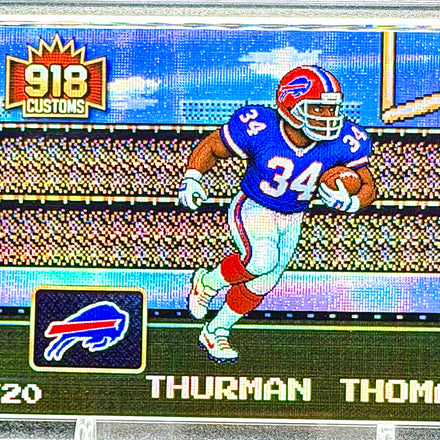 Thurman Thomas 8-Bit Holographic SP Card – Buffalo Bills Retro Pixel Art – 1/20 Limited Edition – 918 Customs Premium Collectible