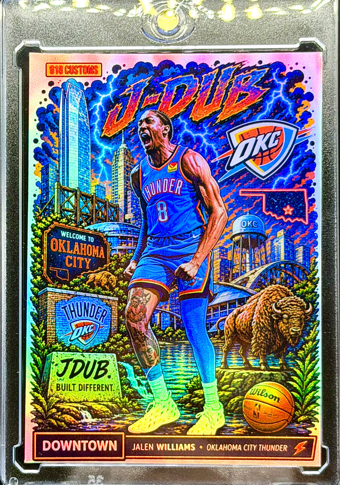 Jalen Williams OKC Downtown Holographic SP Card