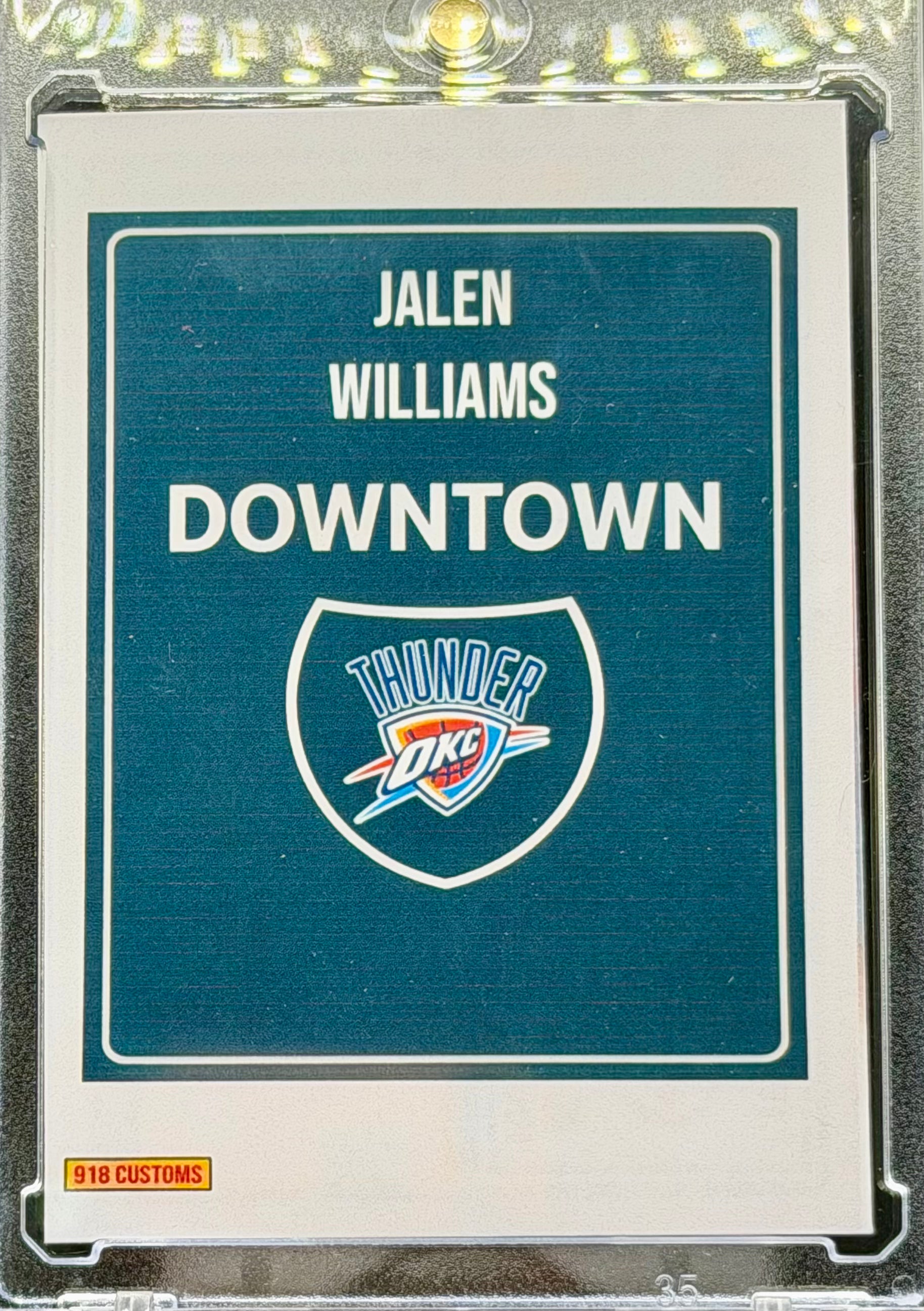 Jalen Williams OKC Thunder Downtown Holographic SP Custom Card | JDub Limited Edition 918 Customs | Oklahoma City Basketball Collector Insert