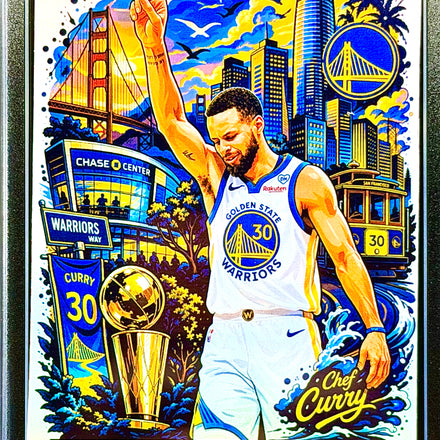 Stephen Curry Golden State Warriors Downtown SP Holographic Custom Card | Steph Curry Limited Edition 918 Customs | NBA Collector Insert