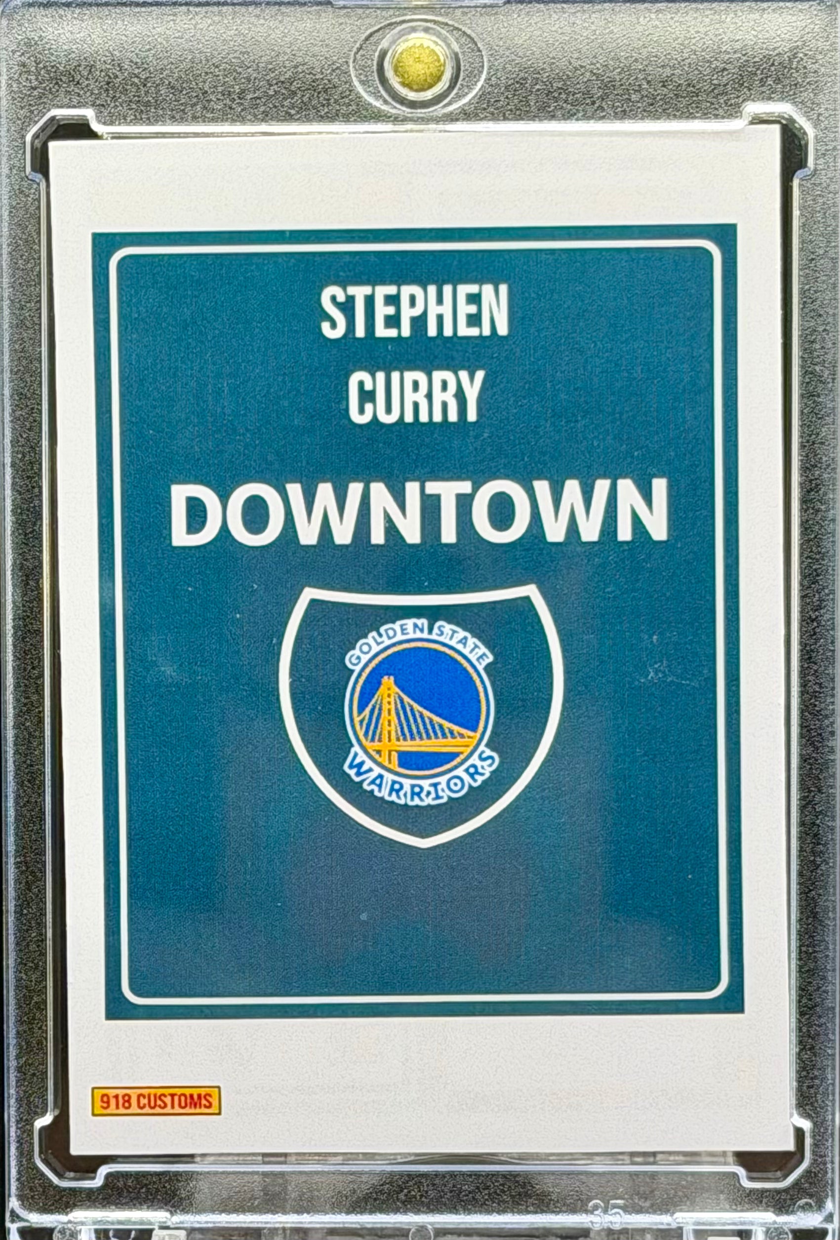 Stephen Curry Golden State Warriors Downtown SP Holographic Custom Card | Steph Curry Limited Edition 918 Customs | NBA Collector Insert