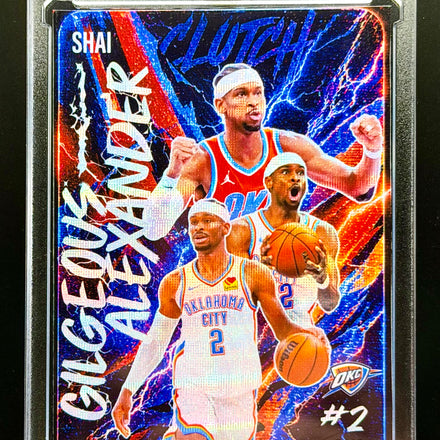 Shai Gilgeous-Alexander “Clutch” SP Holographic Parallel – 918 Customs OKC Thunder Limited Edition Trading Card Insert Style