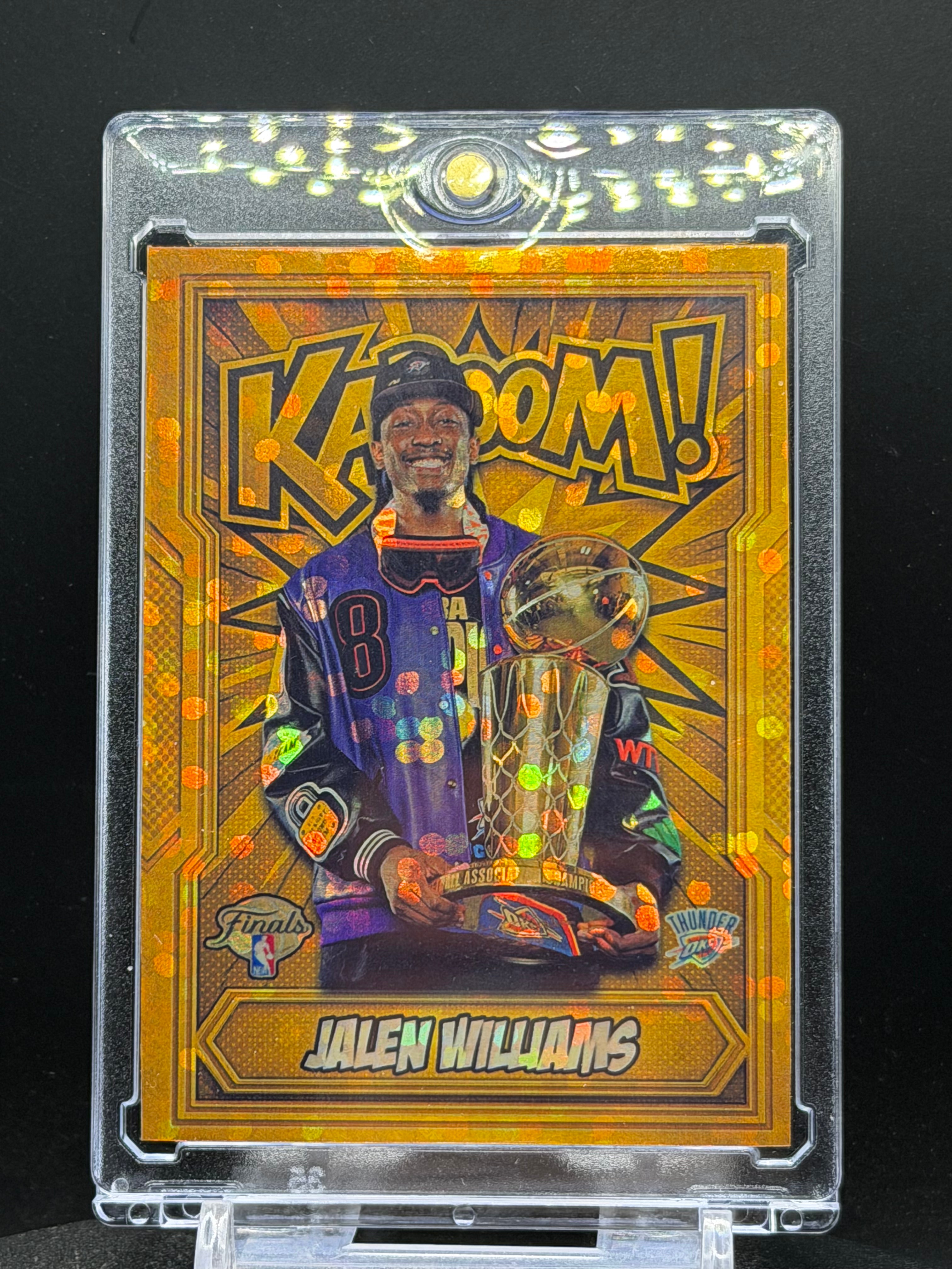 Jalen Williams Gold Kaboom Disco Holo SP Custom Card | OKC Thunder Finals Edition | Limited Edition 918 Customs Collectible