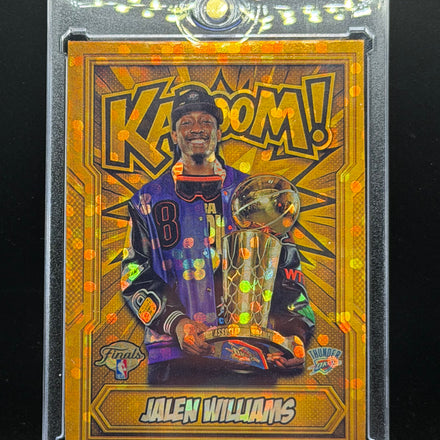 Jalen Williams Gold Kaboom Disco Holo SP Custom Card | OKC Thunder Finals Edition | Limited Edition 918 Customs Collectible