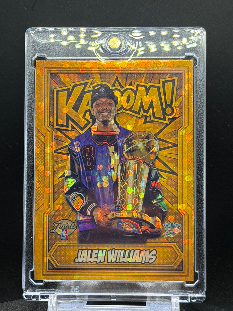 Jalen Williams Gold Kaboom Disco Holo SP Custom Card | OKC Thunder Finals Edition | Limited Edition 918 Customs Collectible