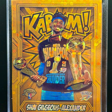Shai Gilgeous-Alexander Gold Kaboom Disco Holo SP Custom Card | OKC Thunder Finals Edition | Limited Edition 918 Customs Collectible