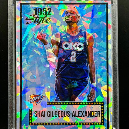 OKC Thunder Big 3 Card Lot (3 Cards) – Shai Gilgeous-Alexander, Jalen Williams, Chet Holmgren – 1952 Style Cracked Ice Holographic SP – 918 Customs Limited Edition