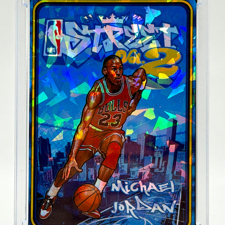 Michael Jordan NBA Street Vol. 2 Cracked Ice Holographic SP Card – Chicago Bulls Retro Video Game Style – 918 Customs Limited Edition Collectible