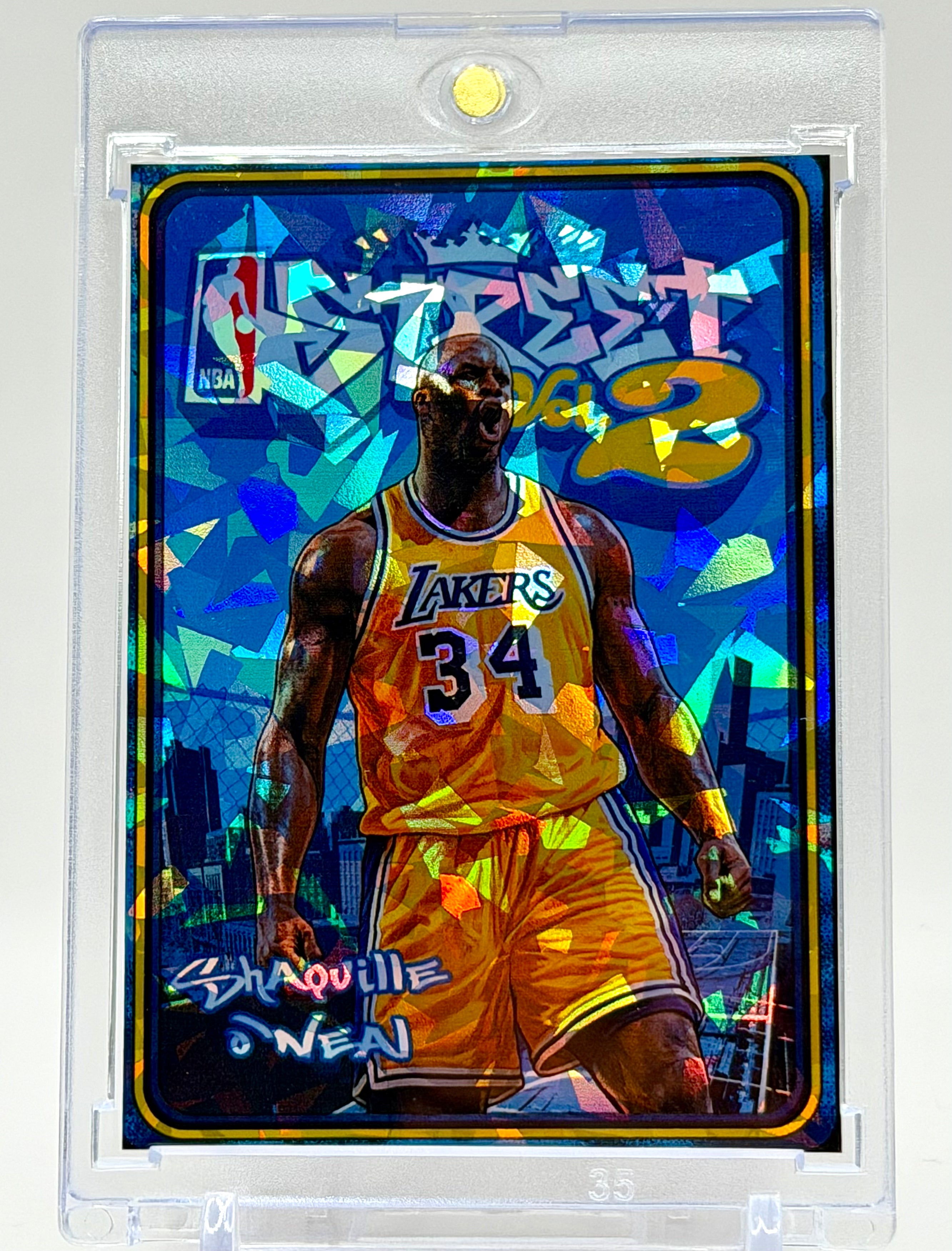 Shaquille O’Neal NBA Street Vol. 2 Holographic Ice SP Card – Los Angeles Lakers Streetball Video Game Style – 918 Customs Limited Edition Collectible