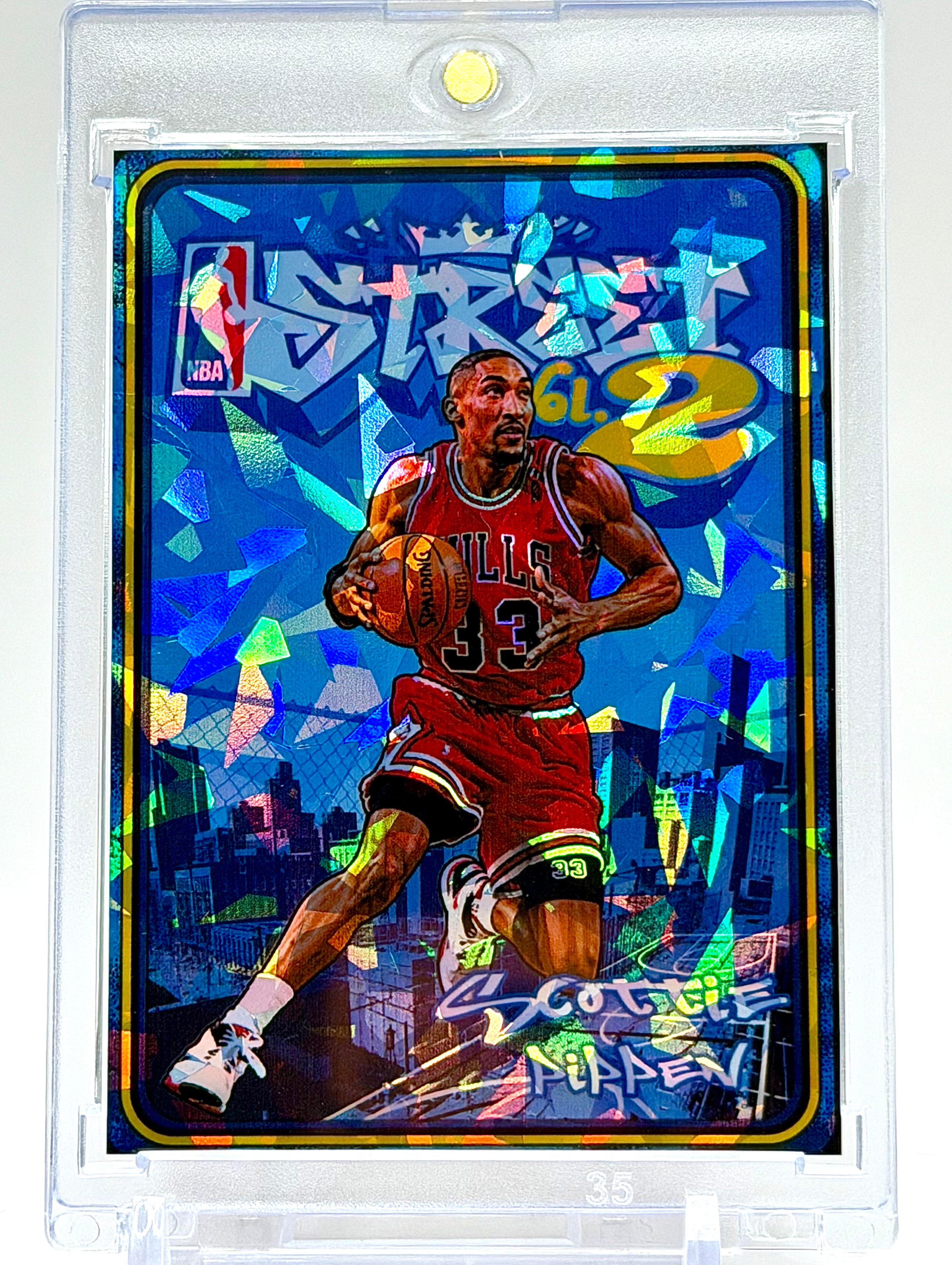 Scottie Pippen NBA Street Vol. 2 Holographic Ice SP Card – Chicago Bulls Streetball Video Game Style – 918 Customs Limited Edition Collectible