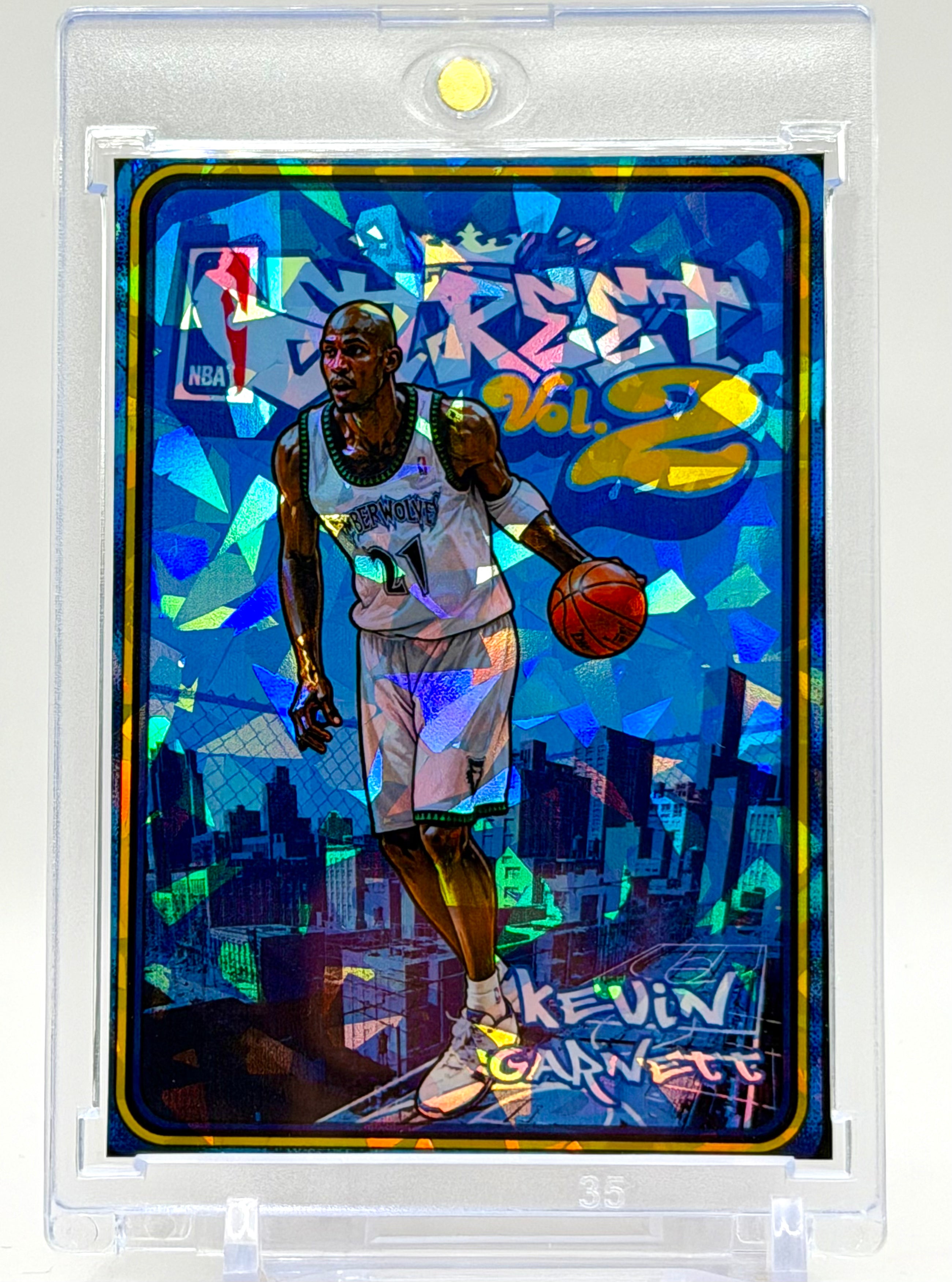 Kevin Garnett NBA Street Vol. 2 Holographic Ice SP Card – Minnesota Timberwolves Streetball Video Game Style – 918 Customs Limited Edition Collectible